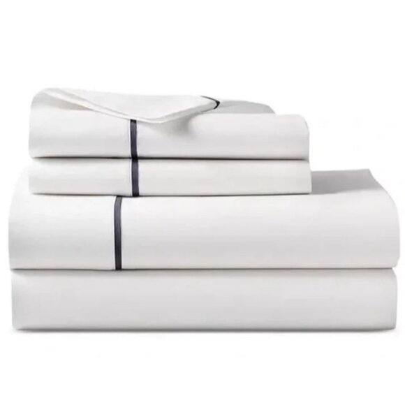 Ralph Lauren Organic Cotton Palmer King Flat Sheet Loft Gray NEW - Picture 1 of 4